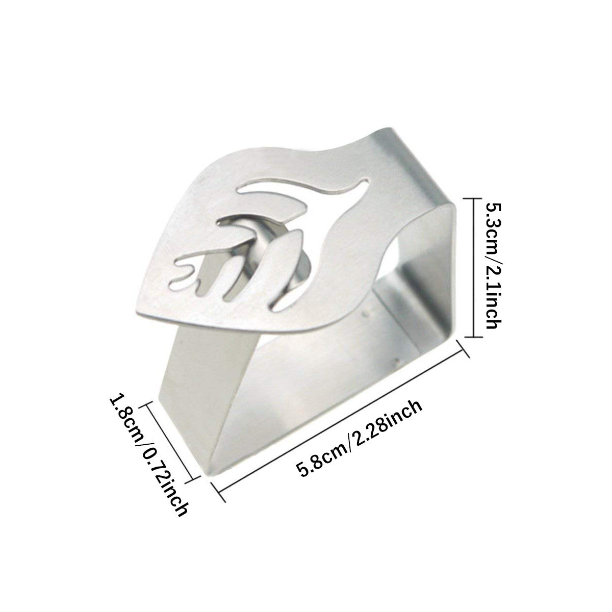 Stainless Steel Leaf Design Tablecloth Clips - 4pcs