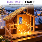 Wood Nativity Stable - Small