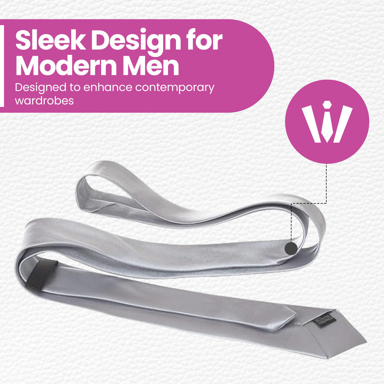 Silver Neck Tie
