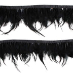 Rooster Feather Fringe for Costume - Black