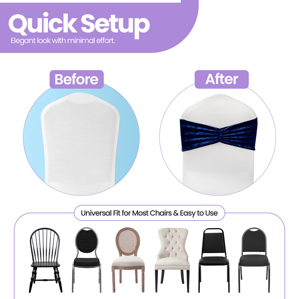 Velvet Chair Band - Navy