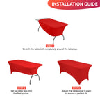 Rectangular Spandex Tablecloth - Red