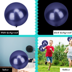 Metallic Shiny Balloons - Navy Blue