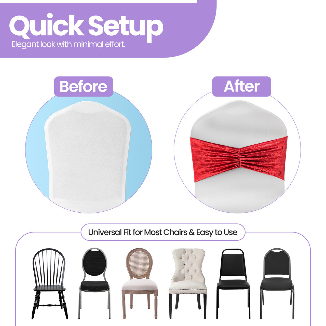 Velvet Chair Band - Red