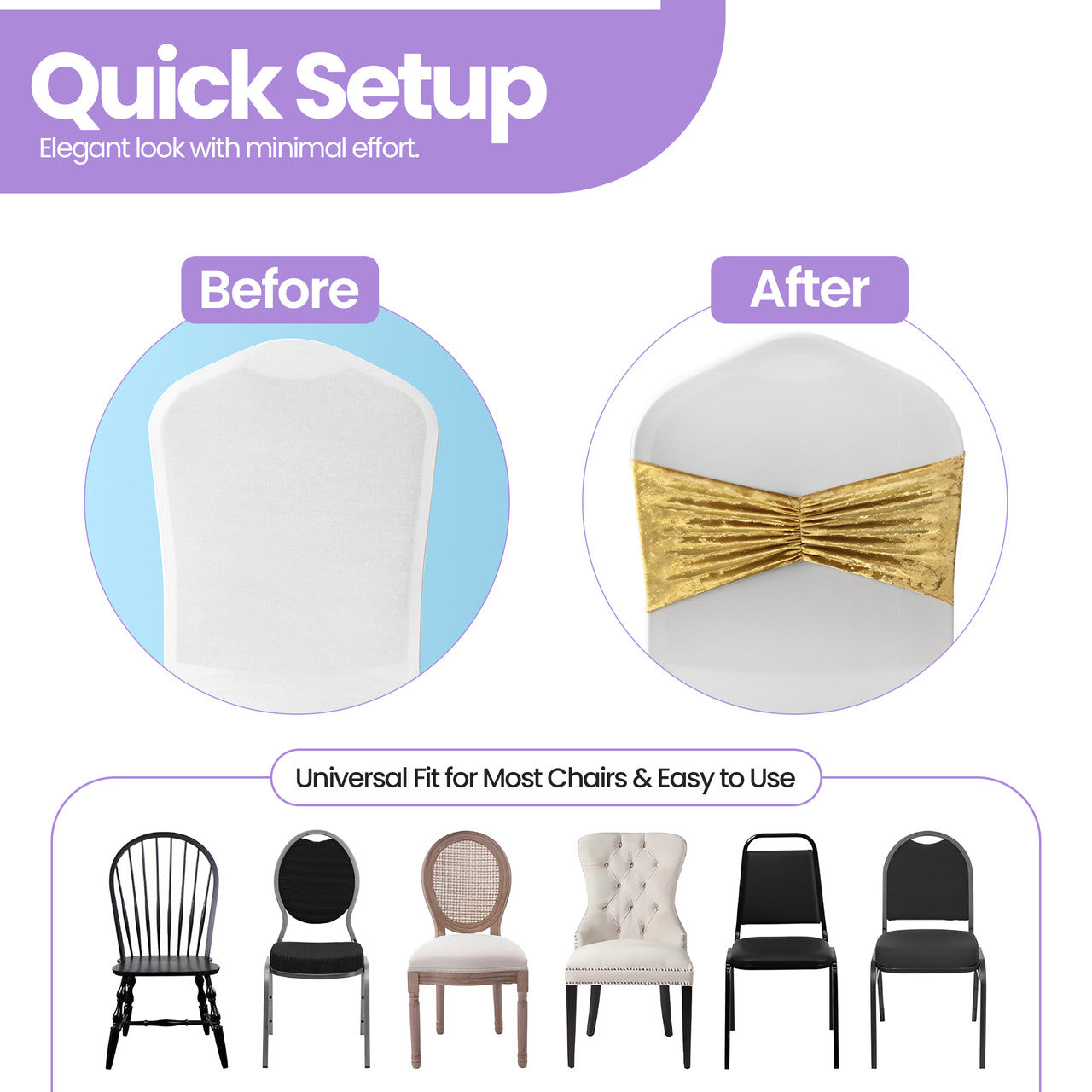 Velvet Chair Band - Gold