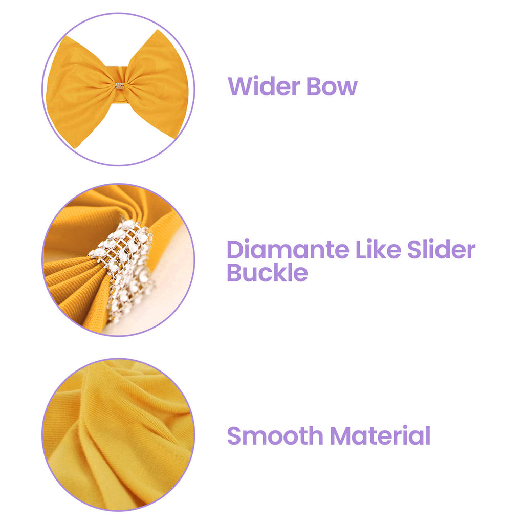Spandex Chair Band with Large Bow - Gold