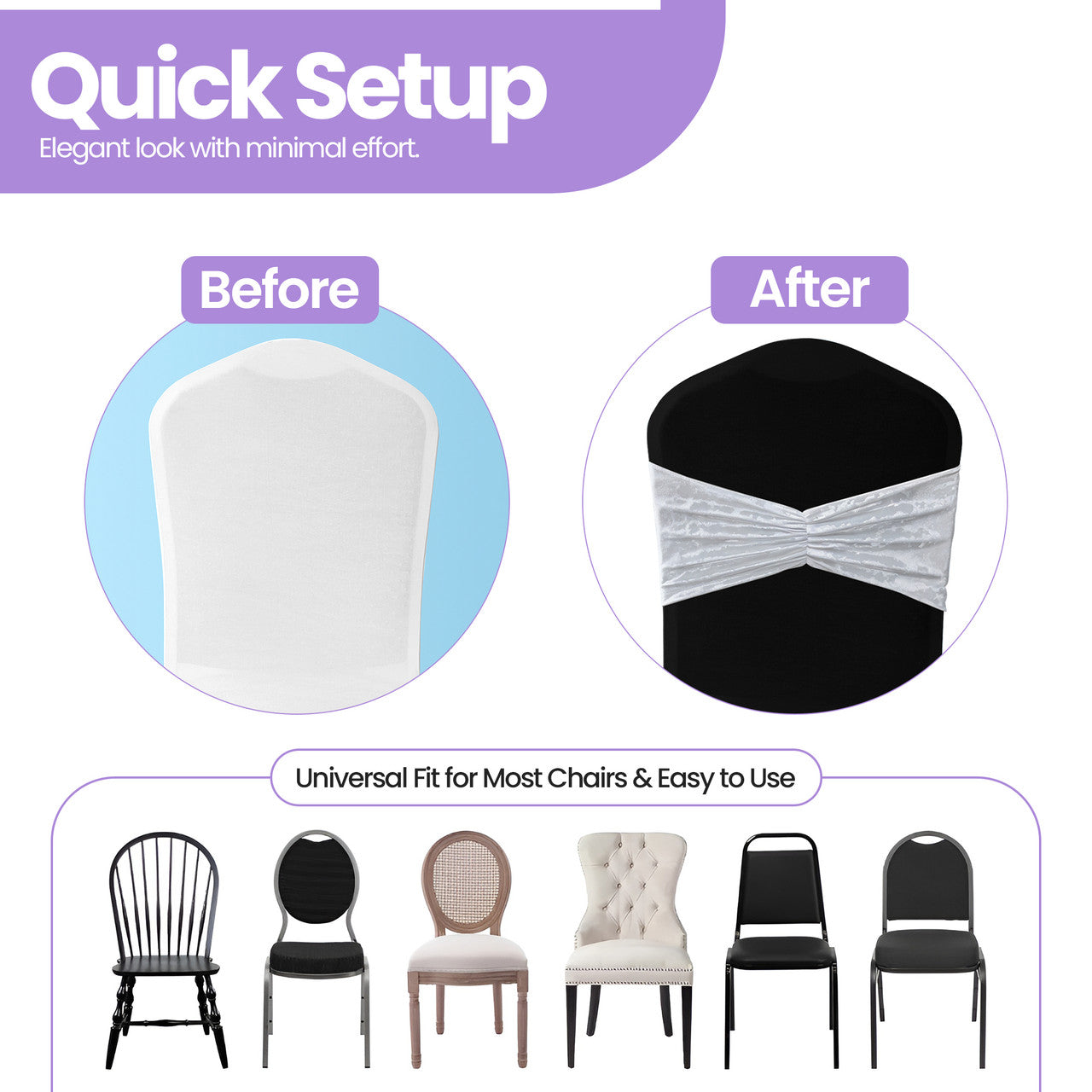 Velvet Chair Band - White