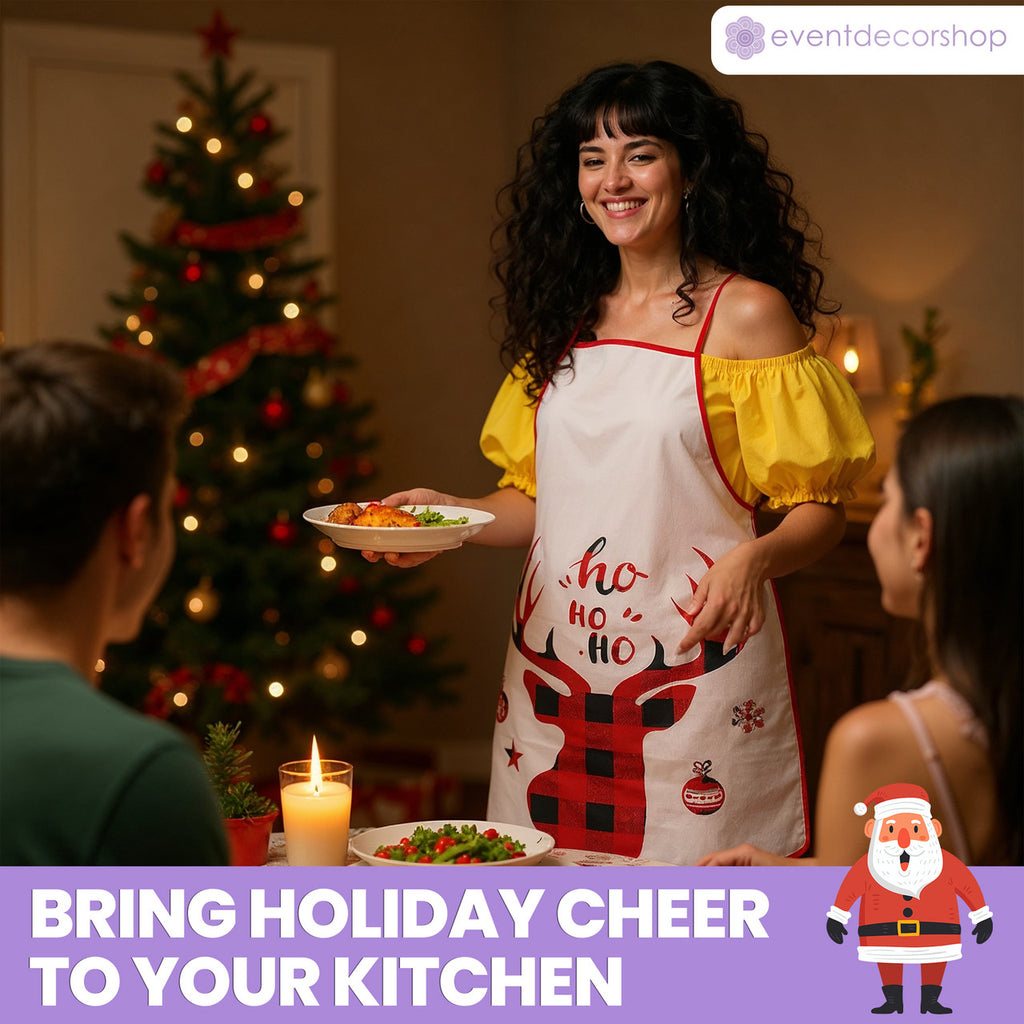 Unisex Christmas Apron – Ho Ho Ho Reindeer