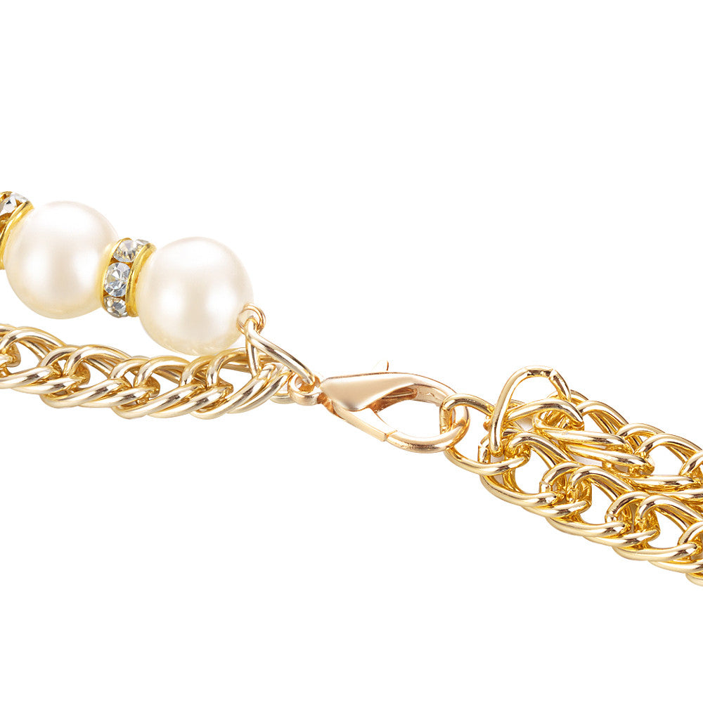 Gold Belt with Pearl Charms