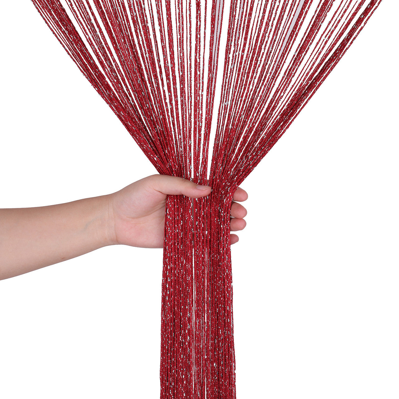 String Curtain Panel - Burgundy