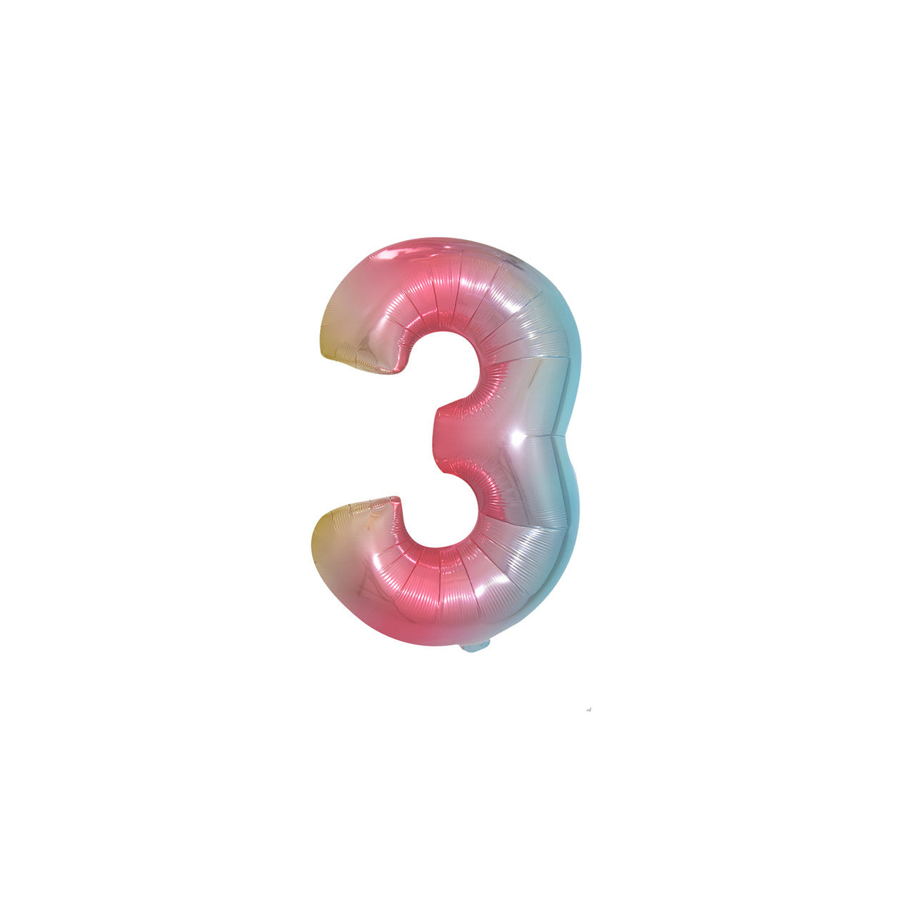 Large Foil Number Air-fill and Helium Balloons (0-9) - Rainbow