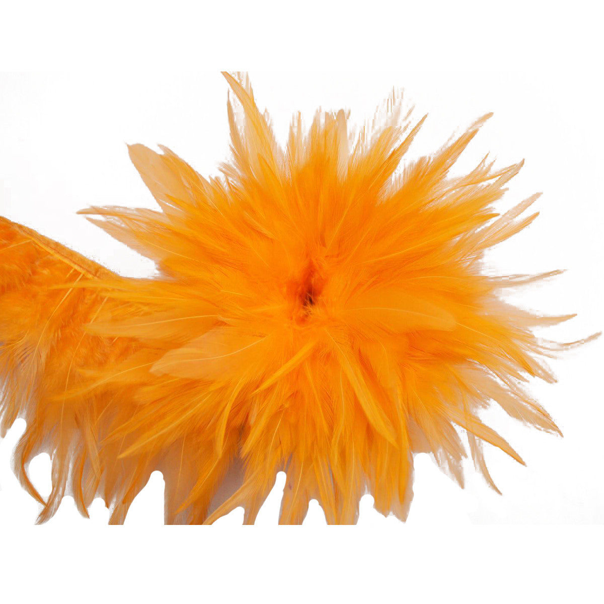 Rooster Feather Fringe for Costume - Orange
