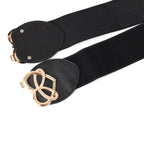 Conjoined Hearts Buckle Belt - Black