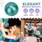 Metallic Shiny Balloons - Green
