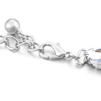 Diamante Flower Motif Belt - Silver