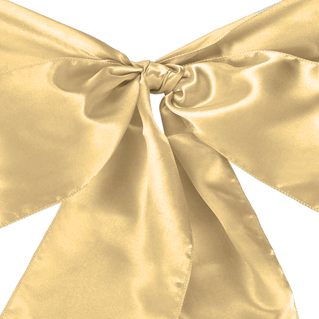 Premium Satin Chair Sash - Gold - 18cm x 274cm