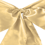 Premium Satin Chair Sash - Gold - 18cm x 274cm