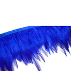 Rooster Feather Fringe for Costume - Royal Blue