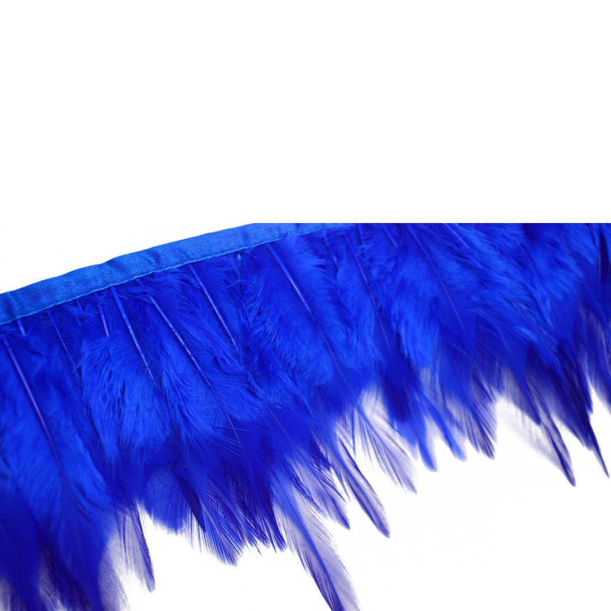 Rooster Feather Fringe for Costume - Royal Blue