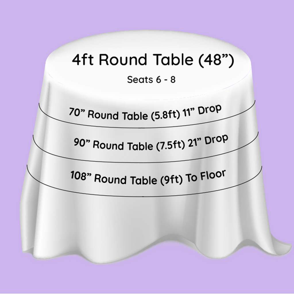 220GSM Round Spun Polyester Tablecloth - Red