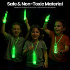 6" Premium Neon Glow Sticks (Pack of 25) - Green