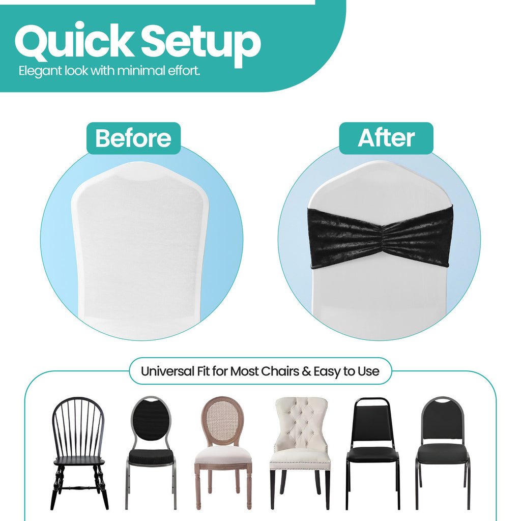 Velvet Chair Band - Black