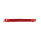 Elasticated Belt with Cross Diamante Buckle - Red