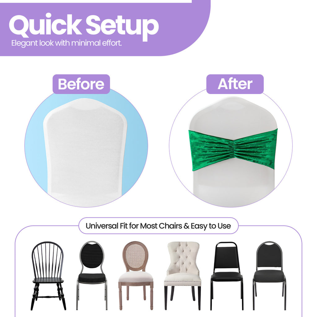 Velvet Chair Band - Emerald Green