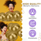 Metallic Shiny Balloons - Gold