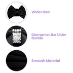 Spandex Chair Band with Large Bow - Black