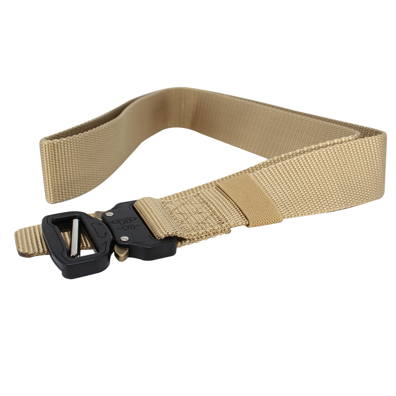 Webbing Belt Heavy Duty Black Buckle - Khaki