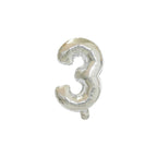 Large Foil Number Air-fill and Helium Balloons (0-9) - Silver