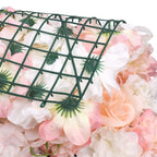 Hydrangea Artificial Flower Wall Panel 60cm x 40cm - Champagne & White