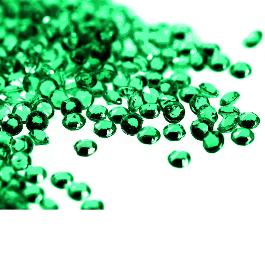 4000 Iridescent Table Scatter Acrylic Crystals, 2.5mm - Emerald Green
