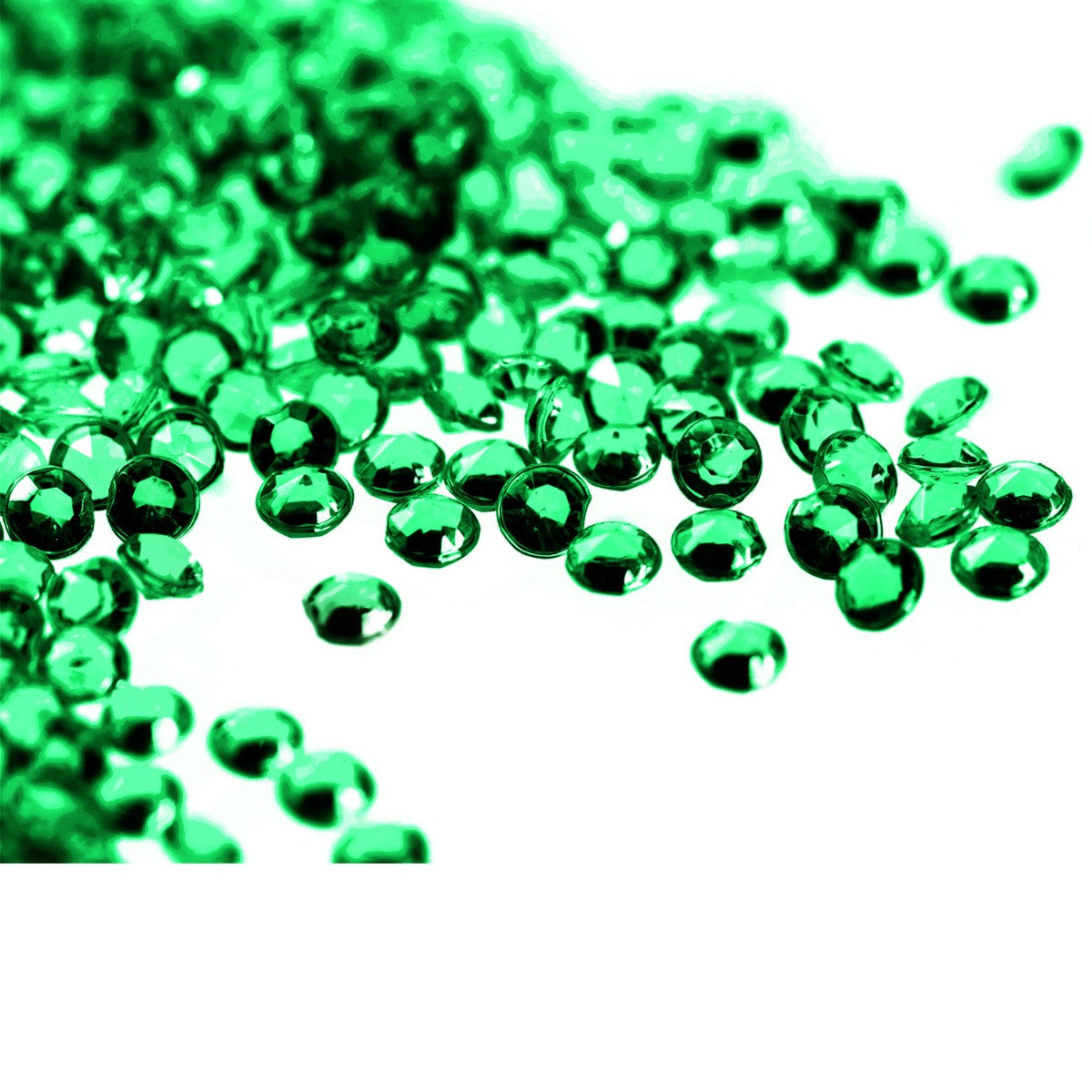 4000 Iridescent Table Scatter Acrylic Crystals, 2.5mm - Emerald Green