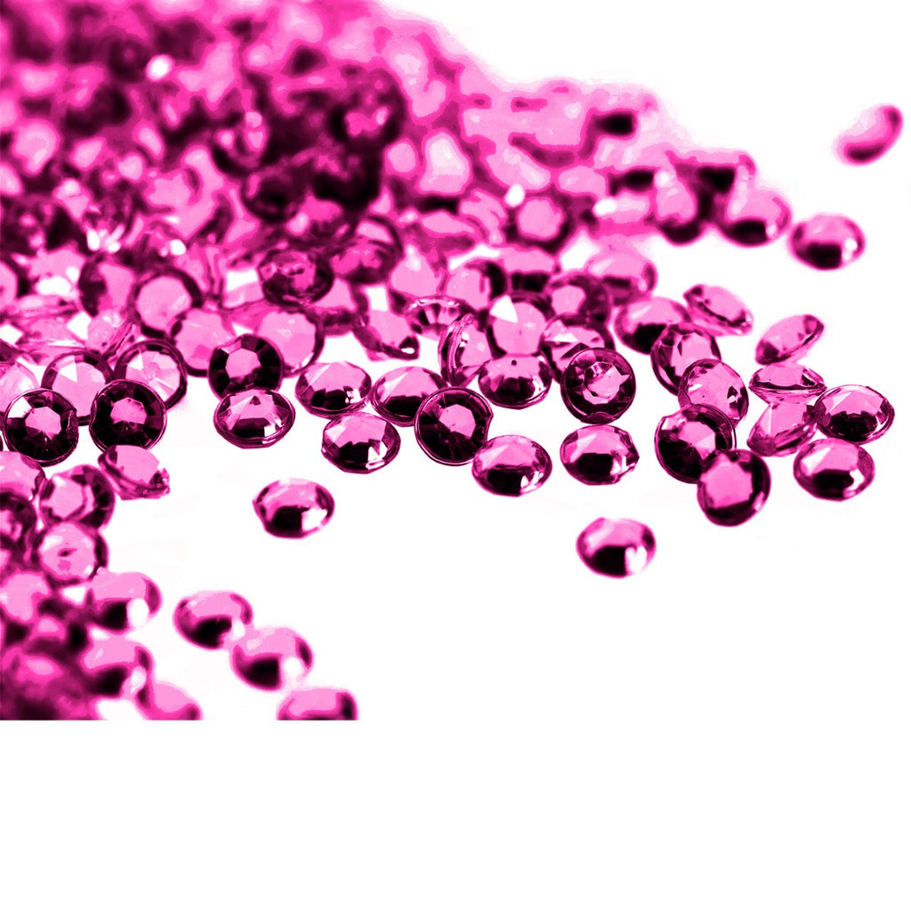 4000 Iridescent Table Scatter Acrylic Crystals, 2.5mm - Hot Pink