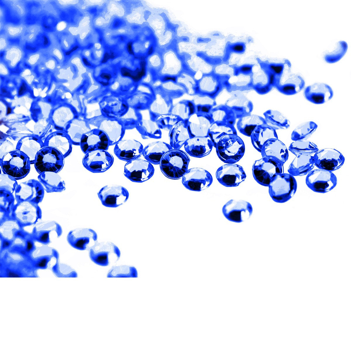 4000 Iridescent Table Scatter Acrylic Crystals, 2.5mm - Royal Blue
