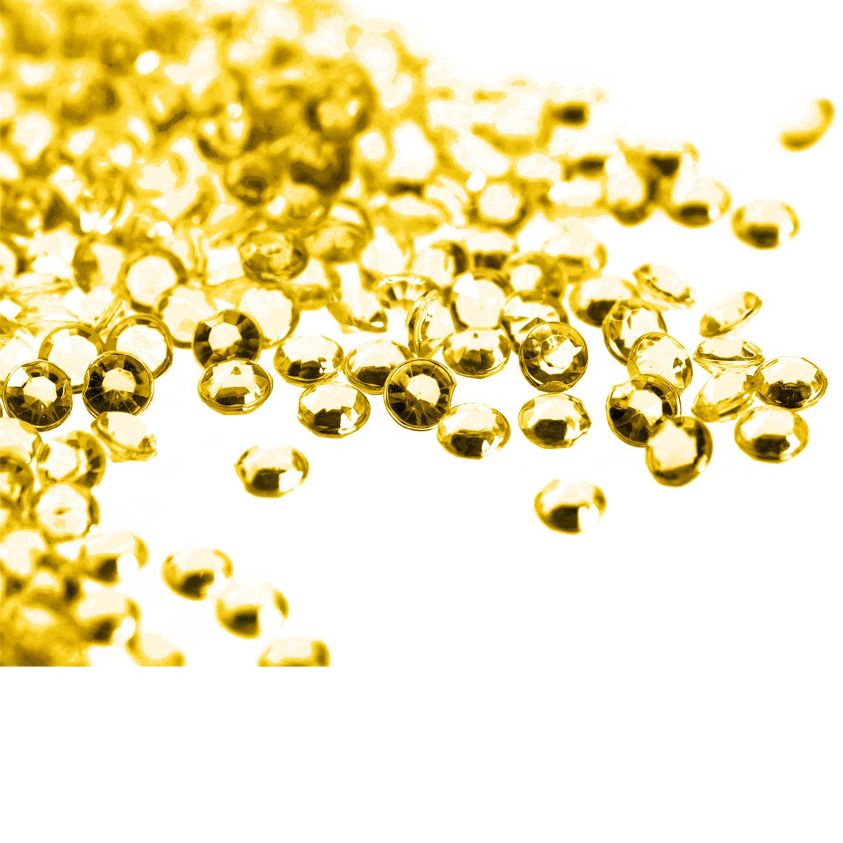 4000 Iridescent Table Scatter Acrylic Crystals, 2.5mm - Yellow