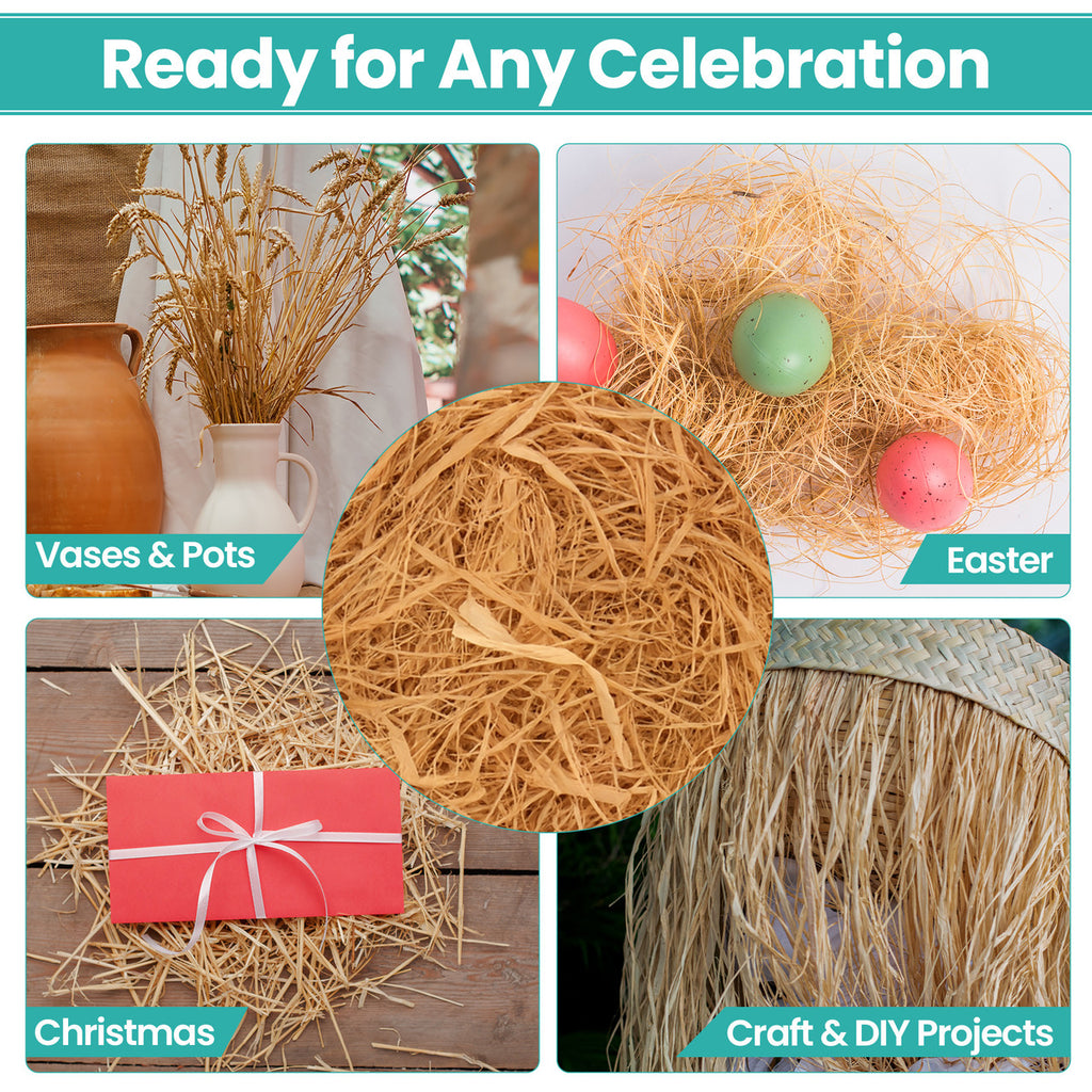 Natural Raffia Ribbon Twine – 50g Bundle
