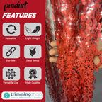 Wavy Ceramic Foil Fringe Curtain (1m x 2m)