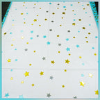 Blue Happy Birthday Printed Foil Tablecloth