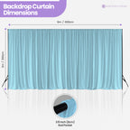 160gsm Spandex Backdrop - Baby Blue
