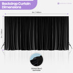 160gsm Spandex Backdrop - Black