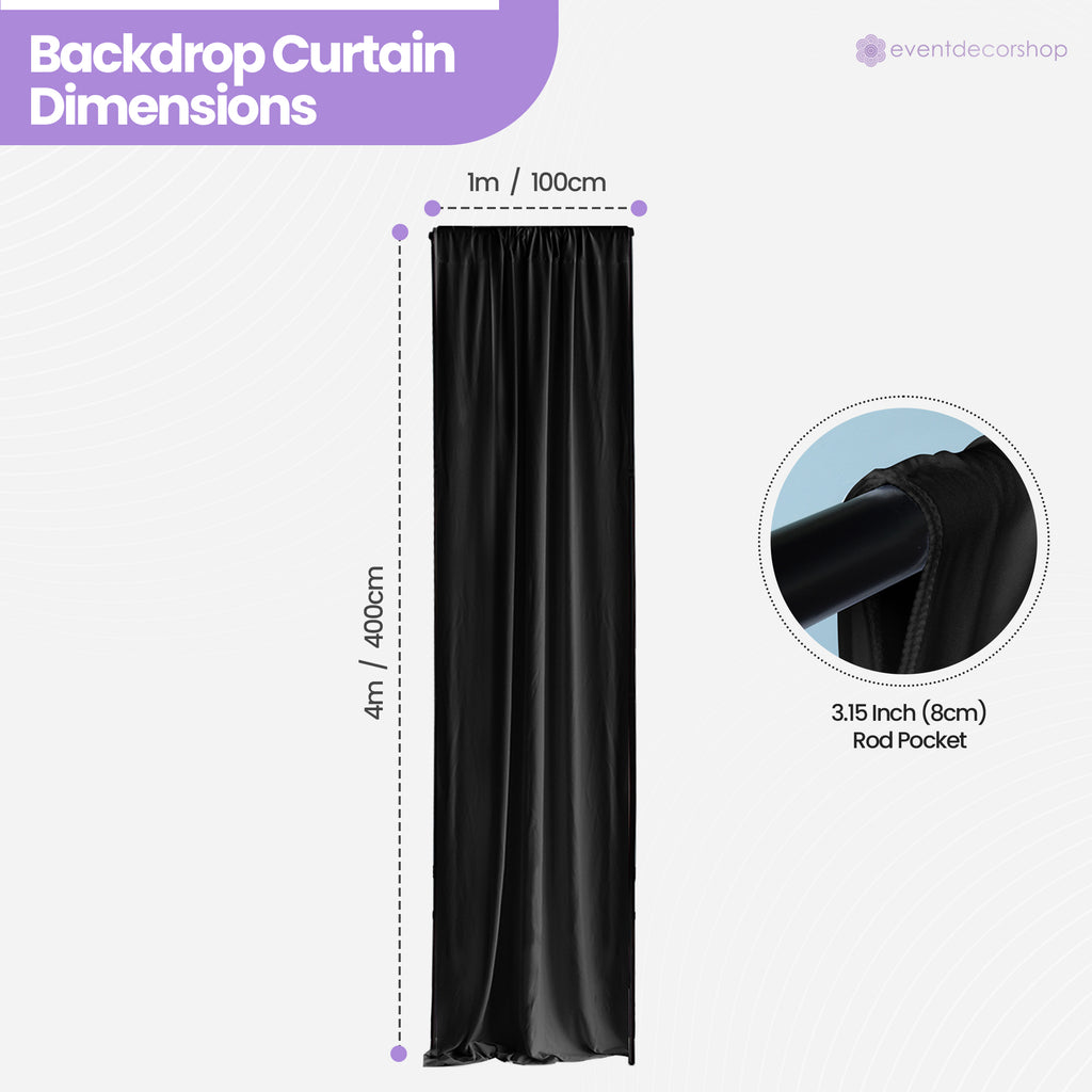 160gsm Spandex Backdrop - Black