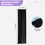 160gsm Spandex Backdrop - Black