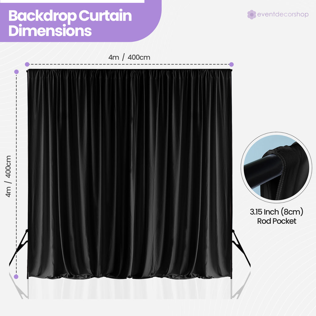 160gsm Spandex Backdrop - Black