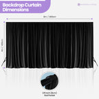 160gsm Spandex Backdrop - Black