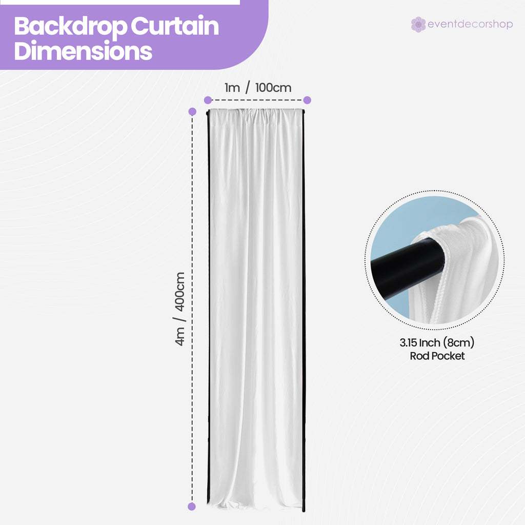 160gsm Spandex Backdrop - White