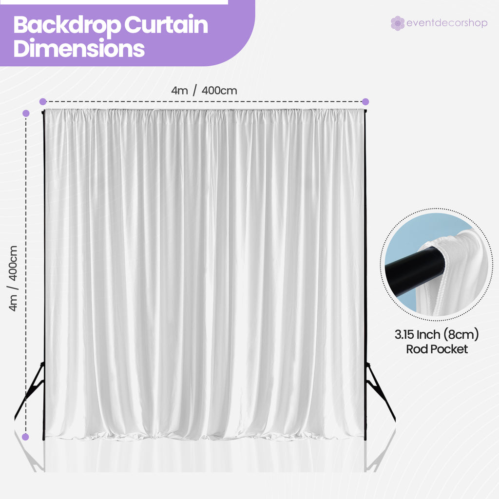 160gsm Spandex Backdrop - White