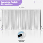 160gsm Spandex Backdrop - White